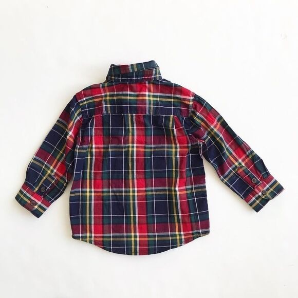 The children’s place plaid button down shirt 12-18 - Picture 4 of 4
